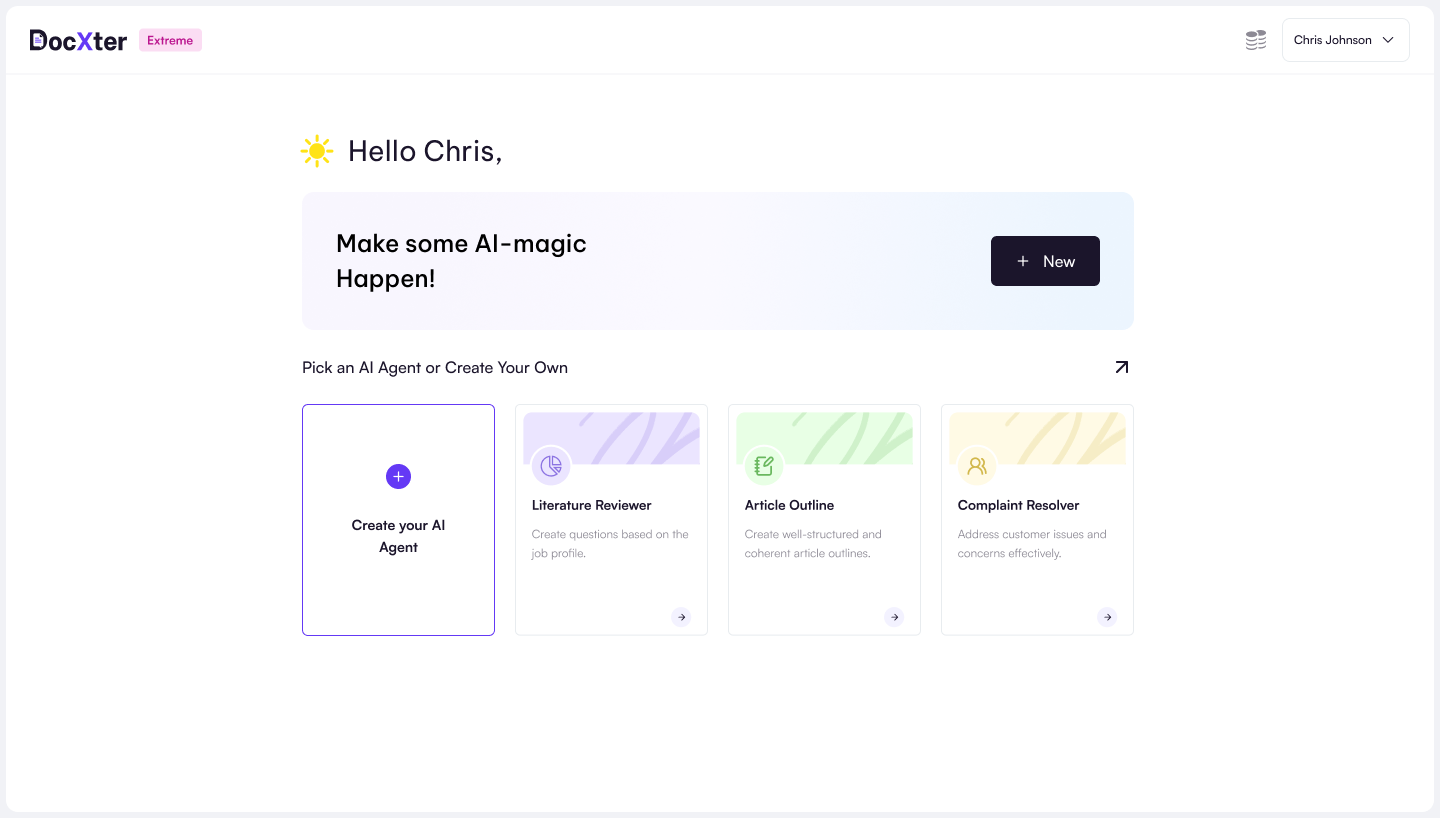 Dashboard - DocXter Resources