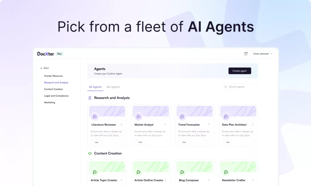 Image: Pick from a fleet of AI Agents